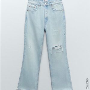 Zara Flare Jeans Cropped (raw hem)